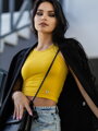 Nyári női VSB LOLLY croptop dark-yellow
