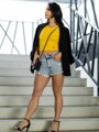 Nyári női VSB LOLLY croptop dark-yellow