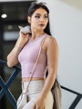 Női croptop VSB LOLLY powder pink
