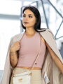 Női croptop VSB LOLLY powder pink