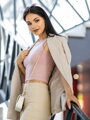 Női croptop VSB LOLLY powder pink