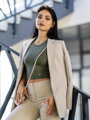 Női Croptop VSB LOLLY oliva