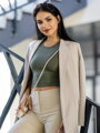 Női Croptop VSB LOLLY oliva
