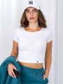 VSB PATTY crop-top gyönyörű fehér színben 