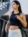 Női croptop VSB SIDESKIN fekete 