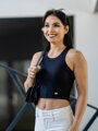 Női croptop VSB SIDESKIN fekete 
