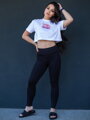 Női crop top VSB RAINBOW fehér 