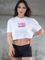 Női crop top VSB RAINBOW fehér 