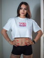 Női crop top VSB RAINBOW fehér 