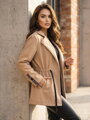 Meleg női kabát VSB ESTER bézs színben