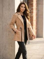 Meleg női kabát VSB ESTER bézs színben