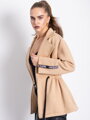 Teplý dámsky kabát VSB ESTER v béžovej farbe