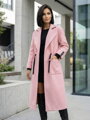 Dámsky dlhý zateplený kabát VSB KLOE babypink