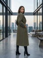 Női elegáns kabát VSB KLOE zöld