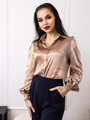 Női bézs szatén blúz VSB ELEGANT