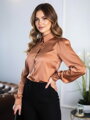 Elegáns női blúz VS ELEGANT karamell