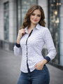 VERSABE Fehér női mintás ing Slim Fit VS-DK1869