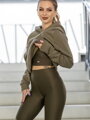 Kényelmes női rövidnadrág VSB NEWSKIN khaki