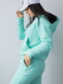 Női meleg kapucnis pulóver VSB BASIC menta