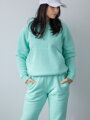 Női meleg kapucnis pulóver VSB BASIC menta