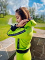 Kapucnis női melegítő felső VSB  neon zöld