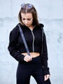 Crop Top derékig érő felső VSB LEA fekete