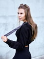 Crop Top derékig érő felső VSB LEA fekete