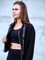 Crop Top mikina do pásu VSB LEA bordo