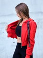 Crop Top derékig érő felső VSB LEA tűzpiros
