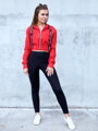 Crop Top derékig érő felső VSB LEA tűzpiros