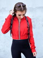 Crop Top derékig érő felső VSB LEA tűzpiros