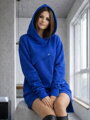 Női oversize melegítő felső VSB WELLA kék