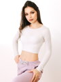 Bavlnený crop top VSB AMI biely