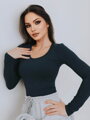 Hosszú ujjú női felső VS-DN 1902 LENA sötétkék