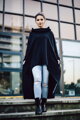 Hosszú női poncsó VSB Collection LONG black