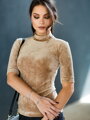 Meleg garbó s 3/4 ujjú VSB22 VELUR beige