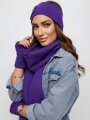 Luxus női VSB szett fejpánt + sál lila 