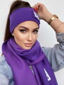 Luxus női VSB szett fejpánt + sál lila 