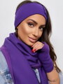 Luxus női VSB szett fejpánt + sál lila 