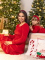 Anya és lánya ruha VSB VELVET RED