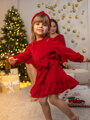 Anya és lánya ruha VSB VELVET RED