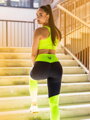 Stílusos női  sportos szett VSB ARIA neon sárga színben