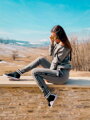 Női melegítő szett VSB -KATTY 02 katonazöld színben