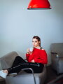 Női melegítő szett VSB -KATTY COLOR 02 piros+fekete