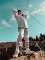 Női  oversize melegítő szett VSB SIMPLE gray 