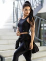 Női croptop VSB SIDESKIN fekete 