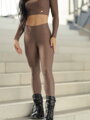 Kényelmes női leggings VSB NEWSKIN brown