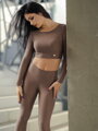 Kényelmes női leggings VSB NEWSKIN brown