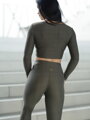 Női sportos leggings VSB NEWSKIN khaki