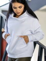 Oversize női kapucnis felső VSB SIDESKIN fehér